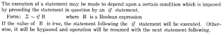 Part of the description of the if statement in the IAL report.